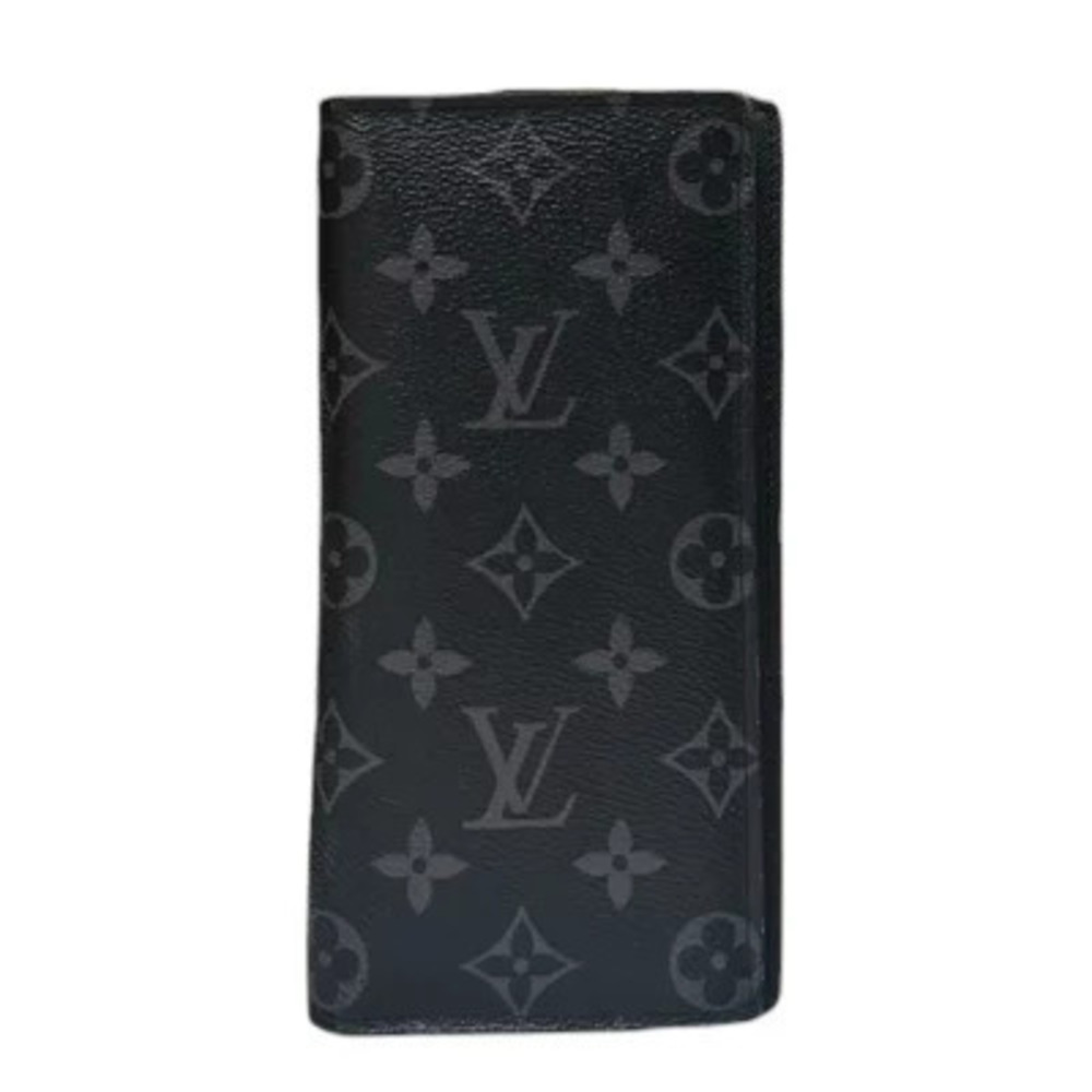 Louis Vuitton Portefeuille Brazza Monogram Eclipse Black Long Wallet